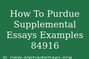 supplemental essays for purdue